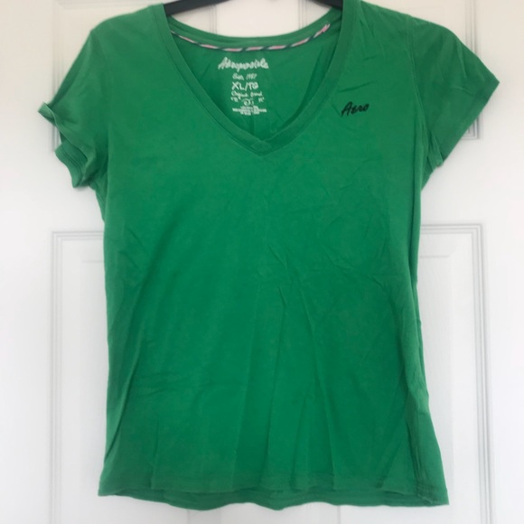T-shirt Aeropostale Vert Manches Longues - Taille M, état Très Bon, Graphique